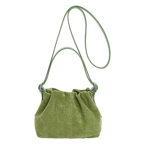 AJTUTUS Grand sac à bandoulière tendance en daim rétro avec poignée sur le dessus pour le travail décontracté et les voyages, Vert