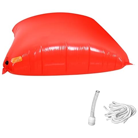 Winterkissen und Poolkissen für Pool Abdeckplane,Luftkissen Pool Winter, Poolkissen Winter mit 4 Ösen, Ultradickes 0.4mm PVC Luftkissen, mit 2 Rollen Seil und 4 Bandagen Cover