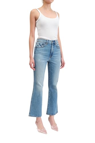 DAZE Women's Soho High Rise Ankle Flare Denim Jeans2