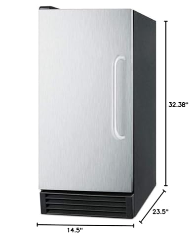 Image of Summit 45 lb. Clear Ice Maker, Stainless Steel - BIM44GADA