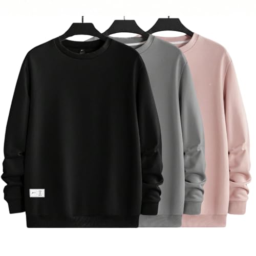 Image of PROSHARX Men's Essential Patch Sweatshirt | Warm, Fleece & Comfortable Round Neck Sweatshirt
