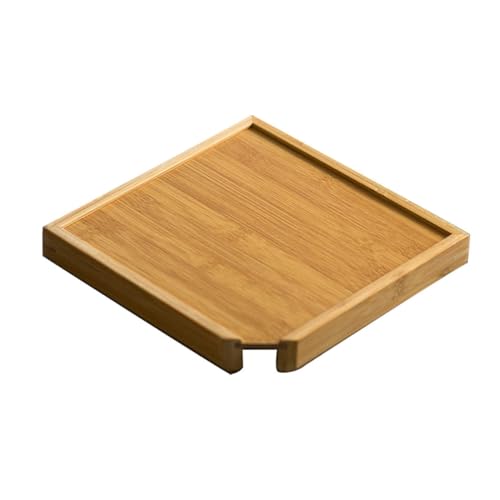 GOOHOCHY 家用竹製茶托 トラディショナルデザイン 茶葉トレー 茶器収納 ヴィンテージテーブルアクセサリー お茶会や茶室に