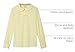 French Toast Girls' Long Sleeve Woven Shirt with Peter Pan Collar, Yellow, 7