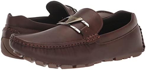GUESS Men's ATALA Driving Style Loafer, Cognac 210, 7 | Image 6