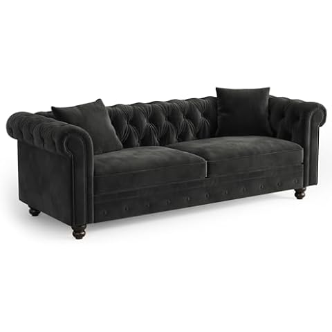 ONBRILL Chesterfield Velvet Sofa Cover