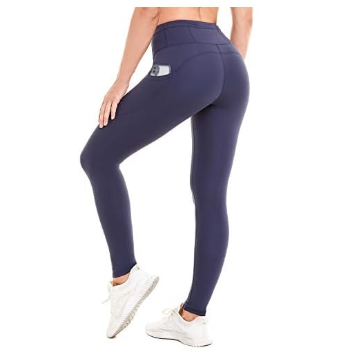 neppein Leggings med hög midja, sportleggings med fickor för kvinnor, yogabyxor för kvinnor, träning löpning gym leggings rumplyft, stretchiga tights träningsbyxor