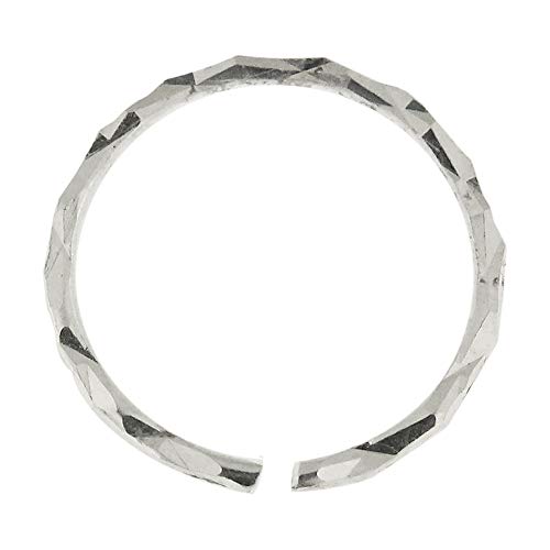 AZARIO LONDON Anillo de nariz de plata de ley 925 cortada con láser y corte continuo Cover