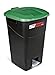 Tayg - Contenedor de residuos 60 litros con Pedal, Base Negra y Tapa Verde