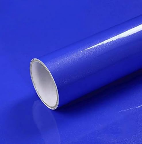 Image of ONETON Glossy Royl Blue Contact Paper Decorative Self Adhesive Counter Top Peel and Stick Wallpaper for Kitchen Cabinets Shelf Drawer Liner Desk Dresser (ROYL BLU Glossy WP, 24x200 inch)