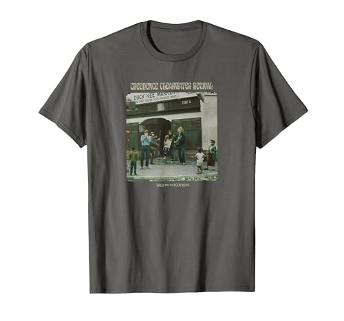 Creedence Clearwater Revival Willy & The Poor Boys T-Shirt, Men, Asphalt Grey, Large