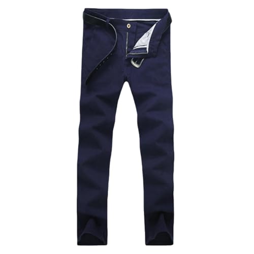 Pantalon long décontracté en coton élastique homme gris stretch souple
