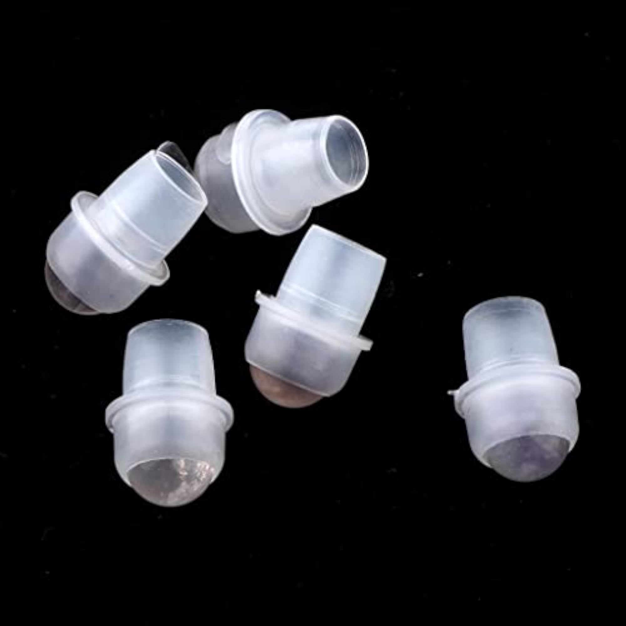 5Pcs Replacement Ball Roller Tops for Essential Oil Bottles, Light Brown