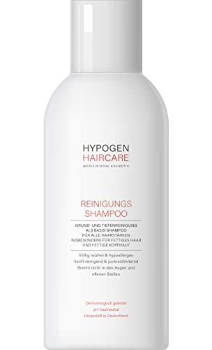 HYPOGEN CARE® Champú hipoalergénico de limpieza profunda (100 ml) | Contra el picor, la caspa. Para neurodermatitis, acné, psoriasis y dermatitis | Adecuado para niños..