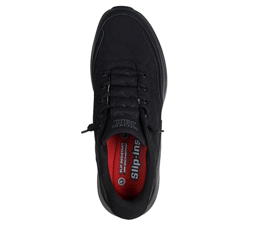 Skechers Skechers Men's Work Contour Foam SR Cozy Fit Slip Ins Food Service Shoe, Black, 13