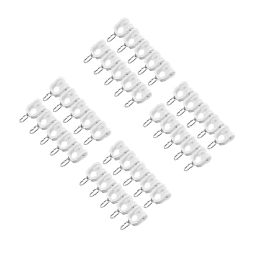 OUNONA 4 Series Accesorios De Polea De Cortina Planeador Pesado Riel De Cortina Corredores De Cortina Gancho De Cortina Portaequipajes De Techo El Plastico 10 Piezas X 4