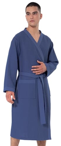 Image of SEYANTE Men's Waffle Kimono Bathrobe