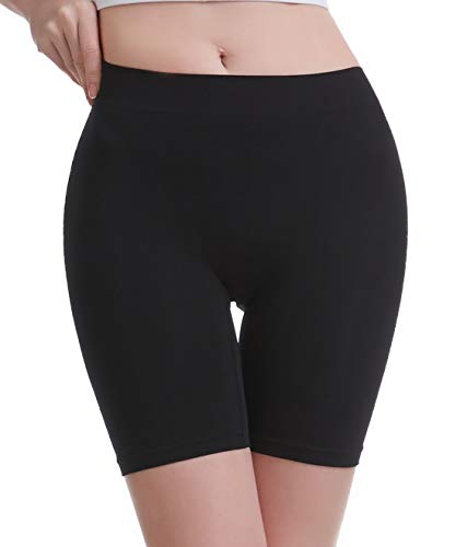 MELERIO Women's Slip Shorts, Comfortable Boyshorts Panties, Anti-chafing Spandex Shorts for Under Dress (3Pcs, 8-10)
