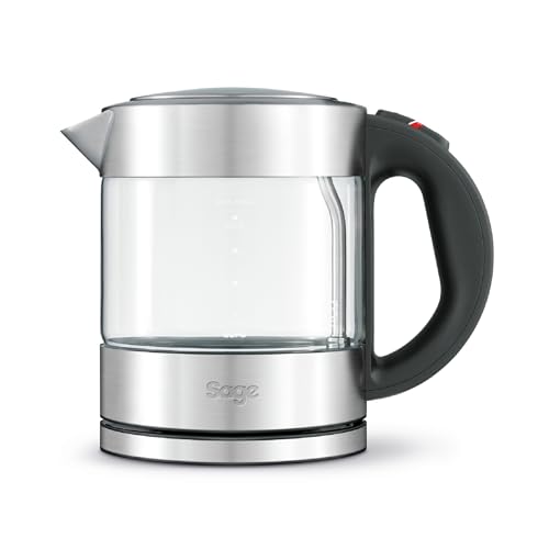 Sage Compact Kettle Pure - Hervidor de Agua de Vidrio de 1L, Claro