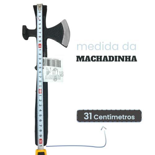 Mini Machado Com Cabo Emborrachado Para Cortar Arvore Madeira Machadinha de Aço Compacta Para Campin