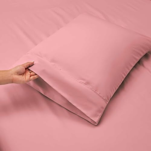 Image of Hearth & Harbor Extra Deep Pocket Full Sheet Set, Pink Clay