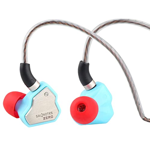 Image of Concept Kart 7HZ Salnotes Zero Wired IEM Earphone, 10mm Dynamic Driver | Metal Composite Diaphragm | Noise Isolation | in Ear Monitor Earphones with Detachable OFC Cable (Blue, 3.5mm (No Mic))
