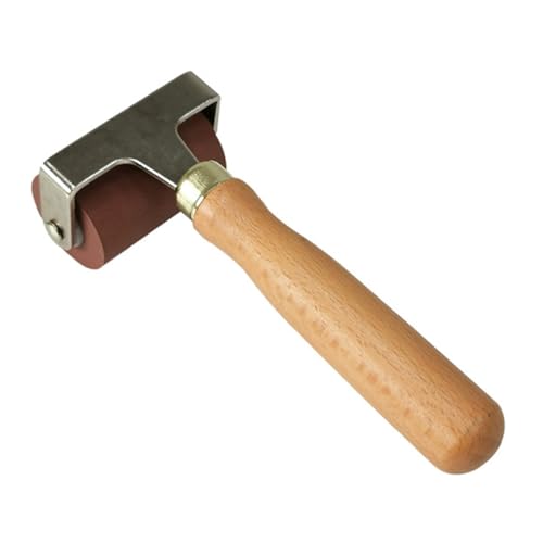 Gogogmee Wooden Handle Printmaking Roller Tape Roller for Crafting for Printmaking DIY Handheld Glue Applicator