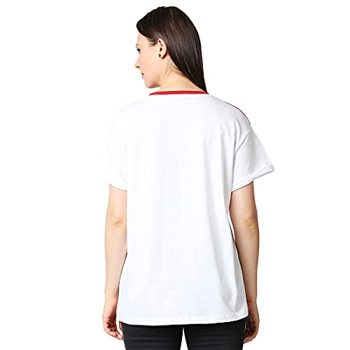 Image of Bewakoof Women's Solid 100% Cotton T-Shirt - Boyfriend Fit, Round Neck, Half Sleeve, Pack of 3