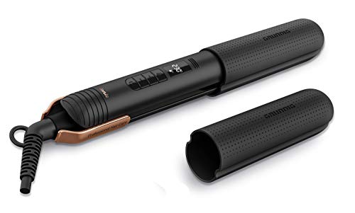Grundig-Ionic-NaturaShine-Hair-Straighteners-HS7030-Lightweight-BlackCopper-Design-6-Adjustable-Temperature-Settings-130-230-for-All-Hair-Types-Floating-Oil-Infused-Ceramic-Plates