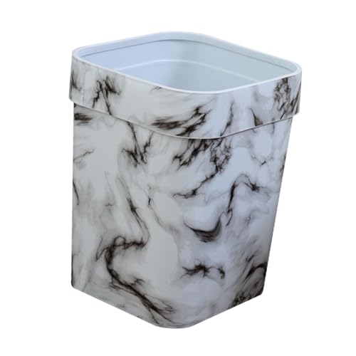 Caneca de Basura Plástica Blanca, Forma Cilíndrica