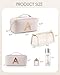 Vlando Mothers Day Mom Gifts,Graduation Gifts for Girls,Personalized Makeup Bag,Makeup Organizer Bag,Preppy Stuff Gifts for Teen Girls Birthday Gift for Women Friends Sister(Letter A)
