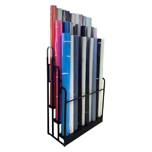 Support pour rouleaux de vinyle et cuir au design épuré pour atelier