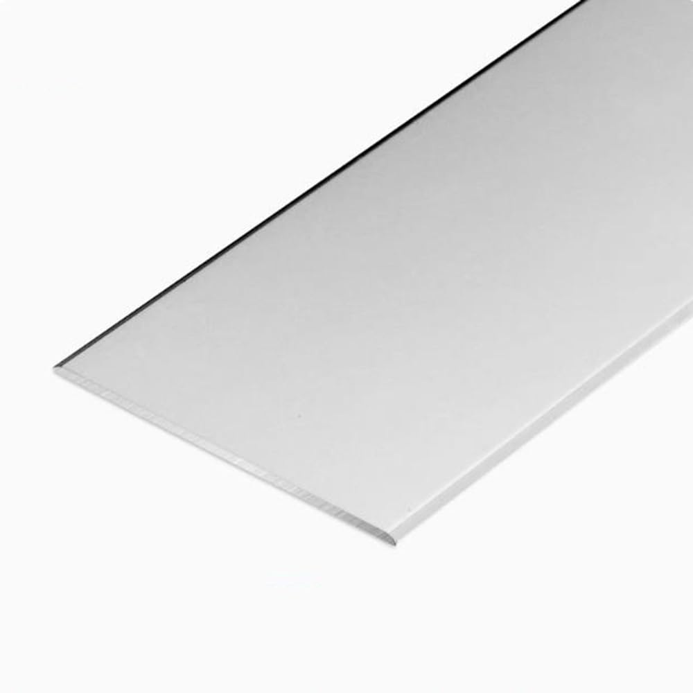 Striscia di transizione for pavimento resistente, soglia in metallo aggiornata da 3 pollici in alluminio giunzione for copertura dello spazio del rivestimento autoadesivo(Silver,130cm/51in)