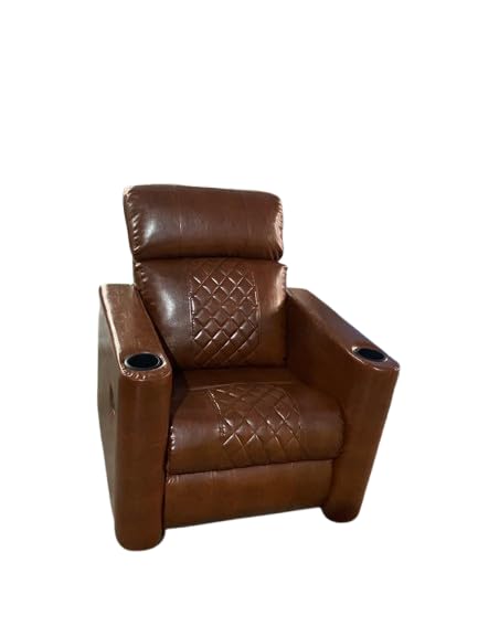Abp Seats Manual One Seater Recliner Leatherette Classy and Comfortable couche Color -Brown
