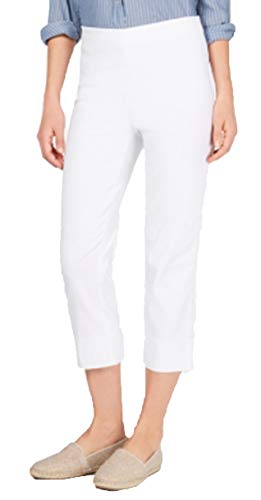 Charter CIub Petite Pull On Capri Pants Bright White 10P