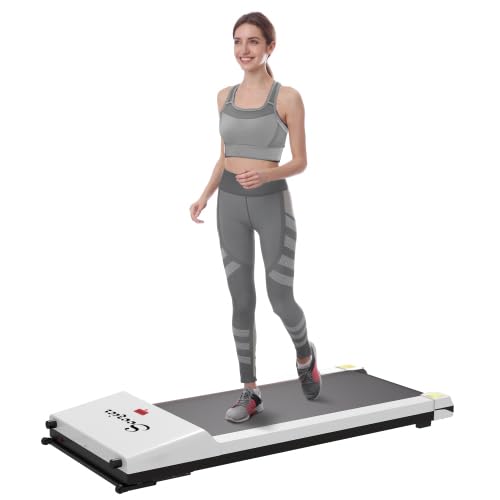 Image of Walking Pad Treadmill Under Desk Ultra-Quiet | Portable Foldable Wheels Remote Control | LED Display 264 lbs Capacity | Small Spaces Home Office Walking Fitness
