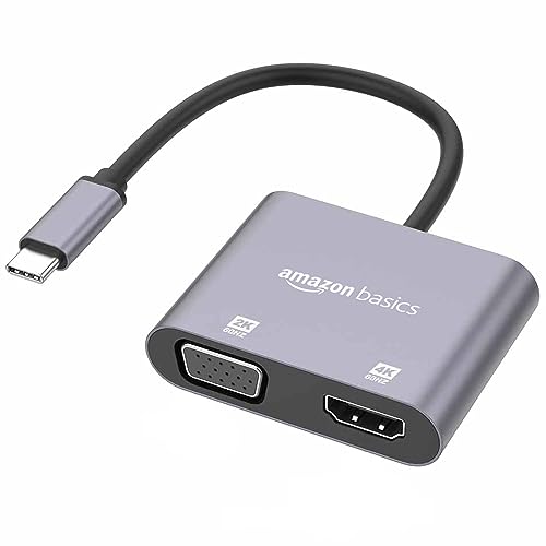 Amazon Basics 2-in-1 Type C USB Hub with HDMI (4K@60 Hz), VGA Outputs (HD@60 Hz) for Laptops, Mobile Phones, Tablets, and Type C Devices (B0C9DR8CBQ) Amazon Price History, Amazon Price Tracker