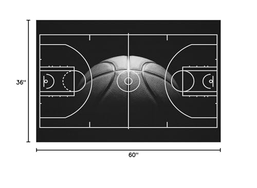 Tapete Osimiccp Baloncesto 91x61 cm Antideslizante miniatura 2
