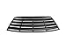 MP Concepts Rear Window Louvers; Matte Black Compatible for 08-23 Challenger