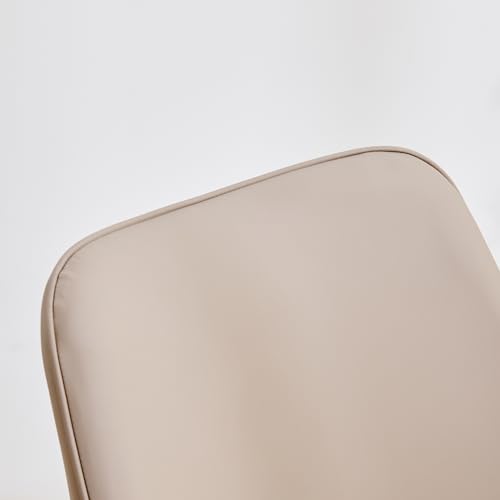 Image of Home Centre | Dune Set of 2 Faux Leather Dining Chairs | Dining Chair for Home | Metal | Beige | 1 Year Warranty