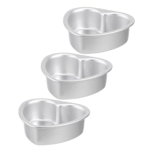ROSEEONNE 4 Uds moldes for pasteles en forma de corazón molde de aluminio for hornear de 8 pulgadas revestimiento antiadherente for postres Diy cumpleaños