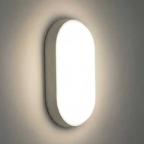 Applique Parete Estern IP54 Impermeabile Plafoniera LED, 20W 2000LM Plafoniere da Esterno Bianca Naturale 4000K Lampada LED Luci per Bagno Cantina Scale Giardino Bagno Corridoio Cucina Garage