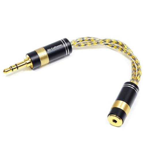 Câble adaptateur 3.5mm vers 2.5mm GUCraftsman en cuivre plaqué argent pour écouteurs IEM