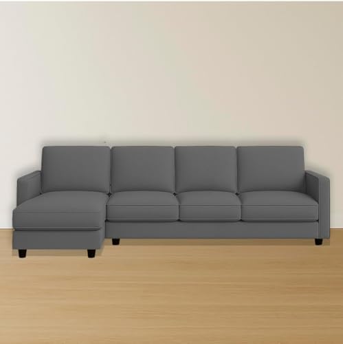 Image of The MM Furniture store Premium Fabric Sofa - Ash (6 Seater - LHS)