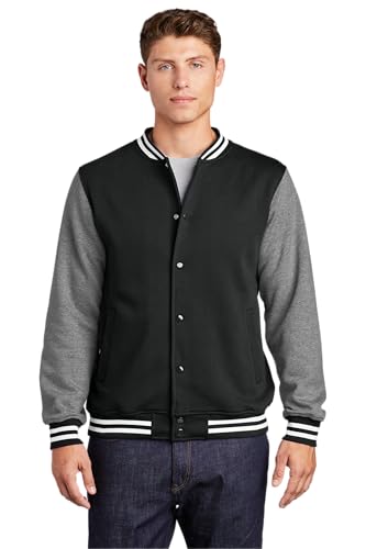 SPORT-TEK Unisex Fleece Letterman Jacket