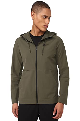 Image of Reebok Men's Polyester Solid Classic Standard Length Regular Jacket