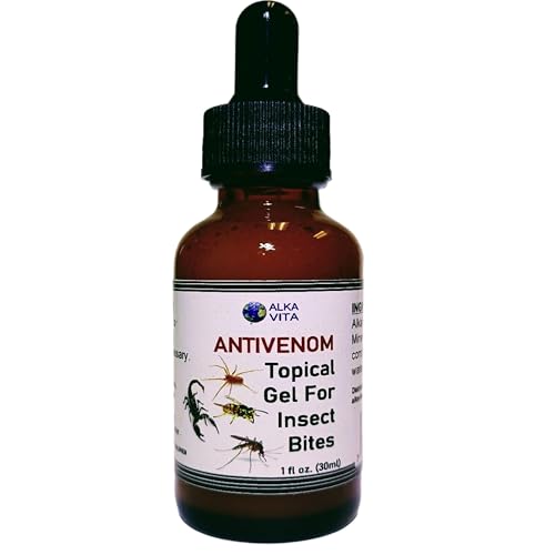 Insect Bites ANTIVENOM Gel Topical Treatment for Mosquito Spiders Snakes Ants & Other Poisonous Bites. Mineral Silicate University Certified