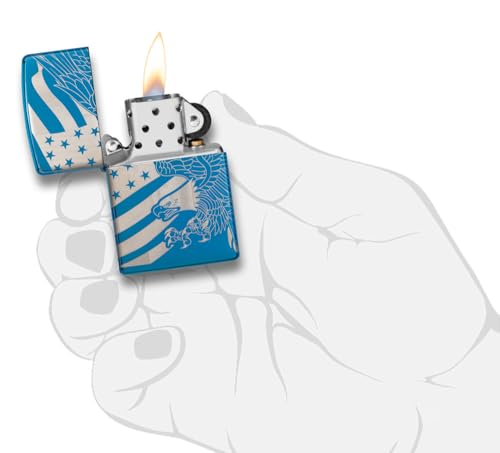 Encendedor Zippo diseño patriótico azul miniatura 5