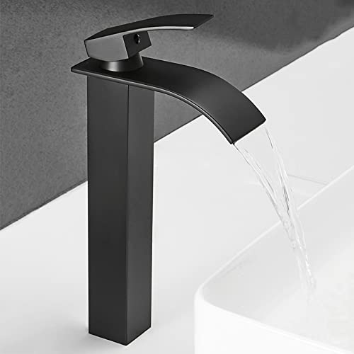 Mitigeur de salle de bain cascade avec commande eau chaude et froide en laiton