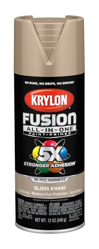 Image of Krylon Fusion All-In-One Adhesive Spray Paint for Indoor /Outdoor Use, 12 oz, Khaki