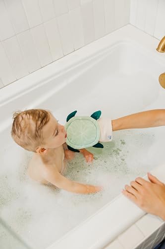 Image of Copper Pearl Wash Mitt: Super-Soft Viscose from Bamboo Terry Cloth Exfoliating Mitt, Universal Fit Body Exfoliator Glove with Hanging Loop to Dry, Exfoliating Glove Makes Baby Bath Time Fun - Wade